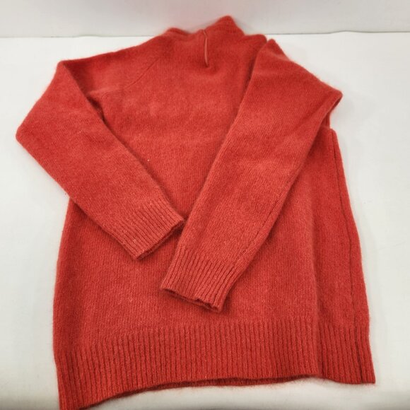 Edelfinette Mock Turtleneck Sweater Vintage Reddish Orange - Picture 7 of 11